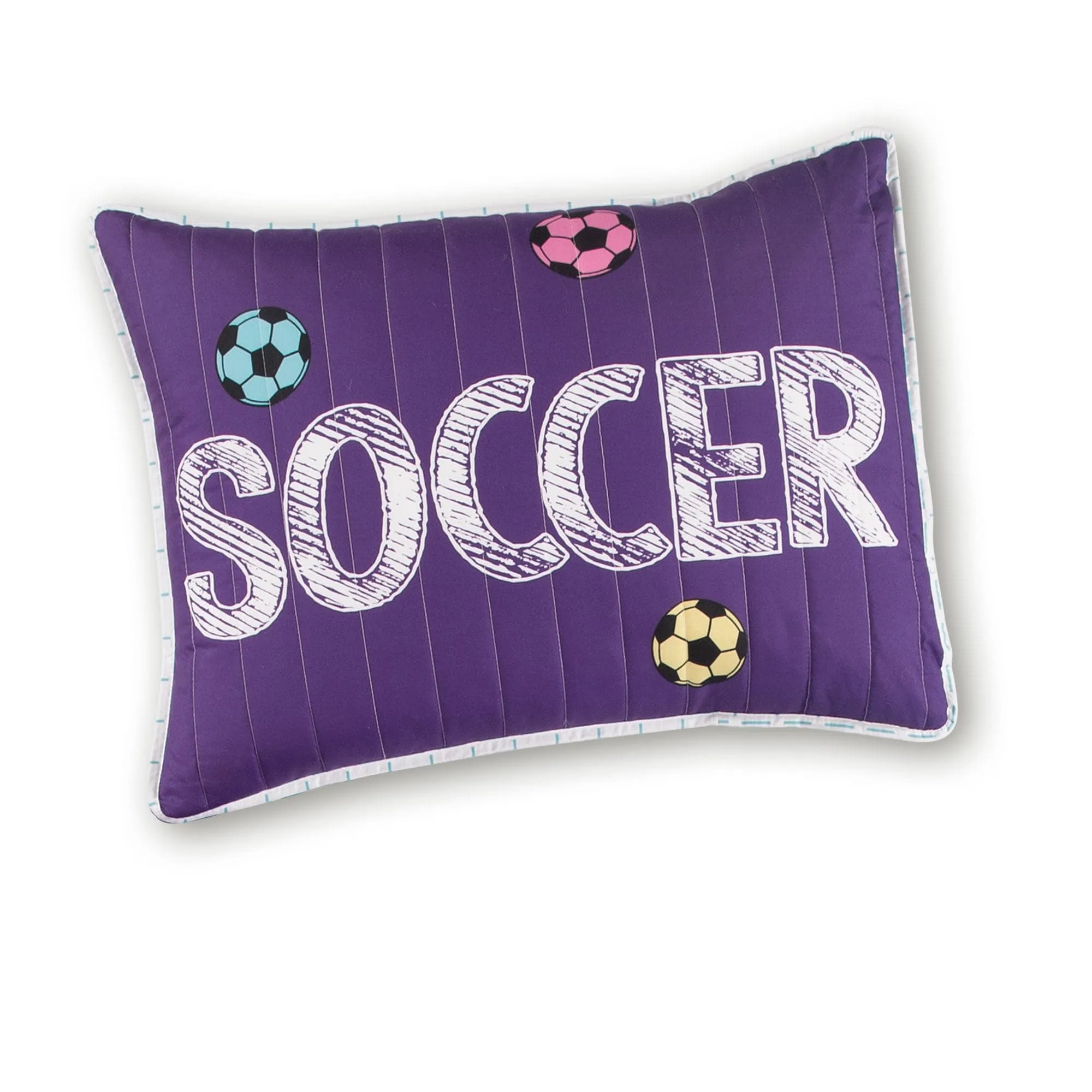 Girls Soccer Kick Quilt Set