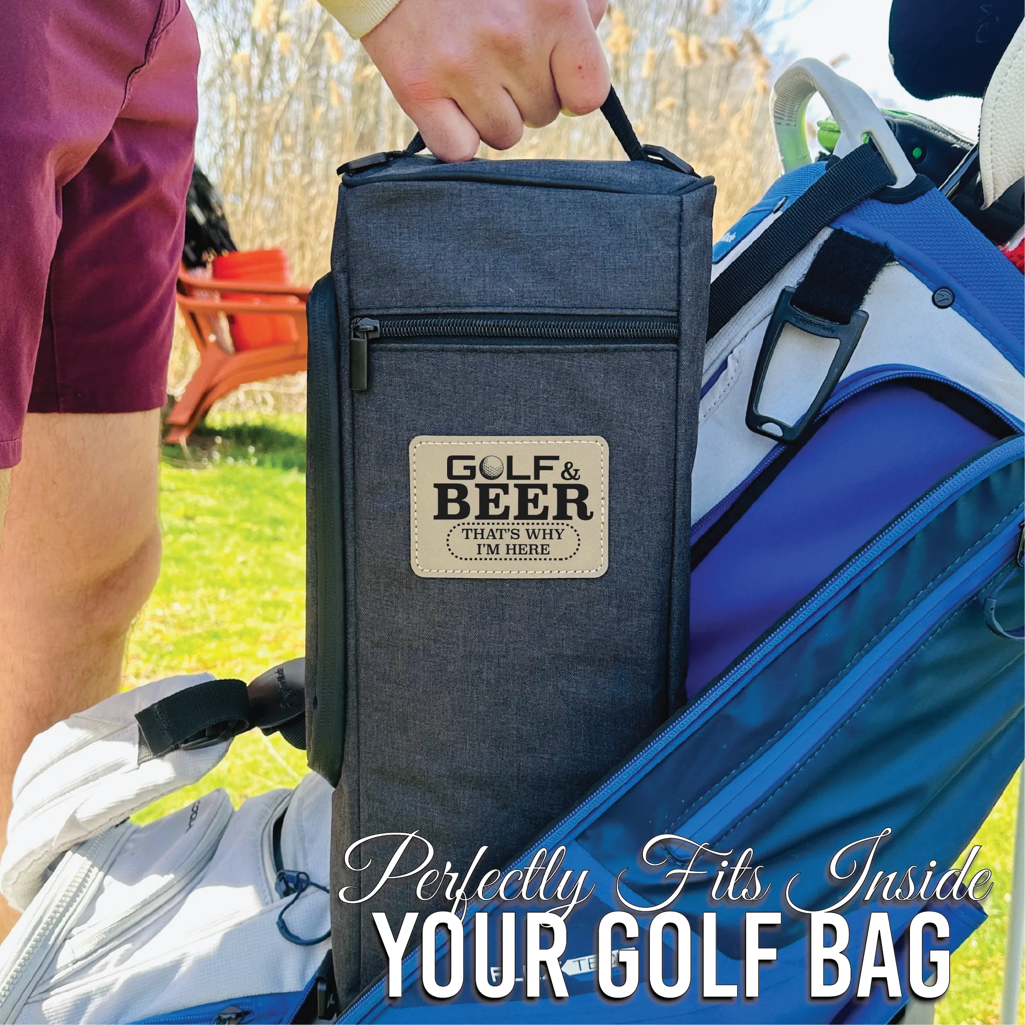 Golf & Beer Is Why I'm Here Cooler