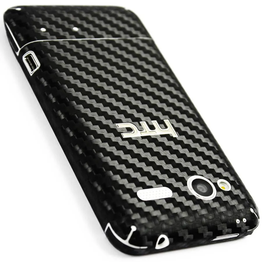 HTC Radar 4G Screen Protector   Black Carbon Fiber Skin Protector