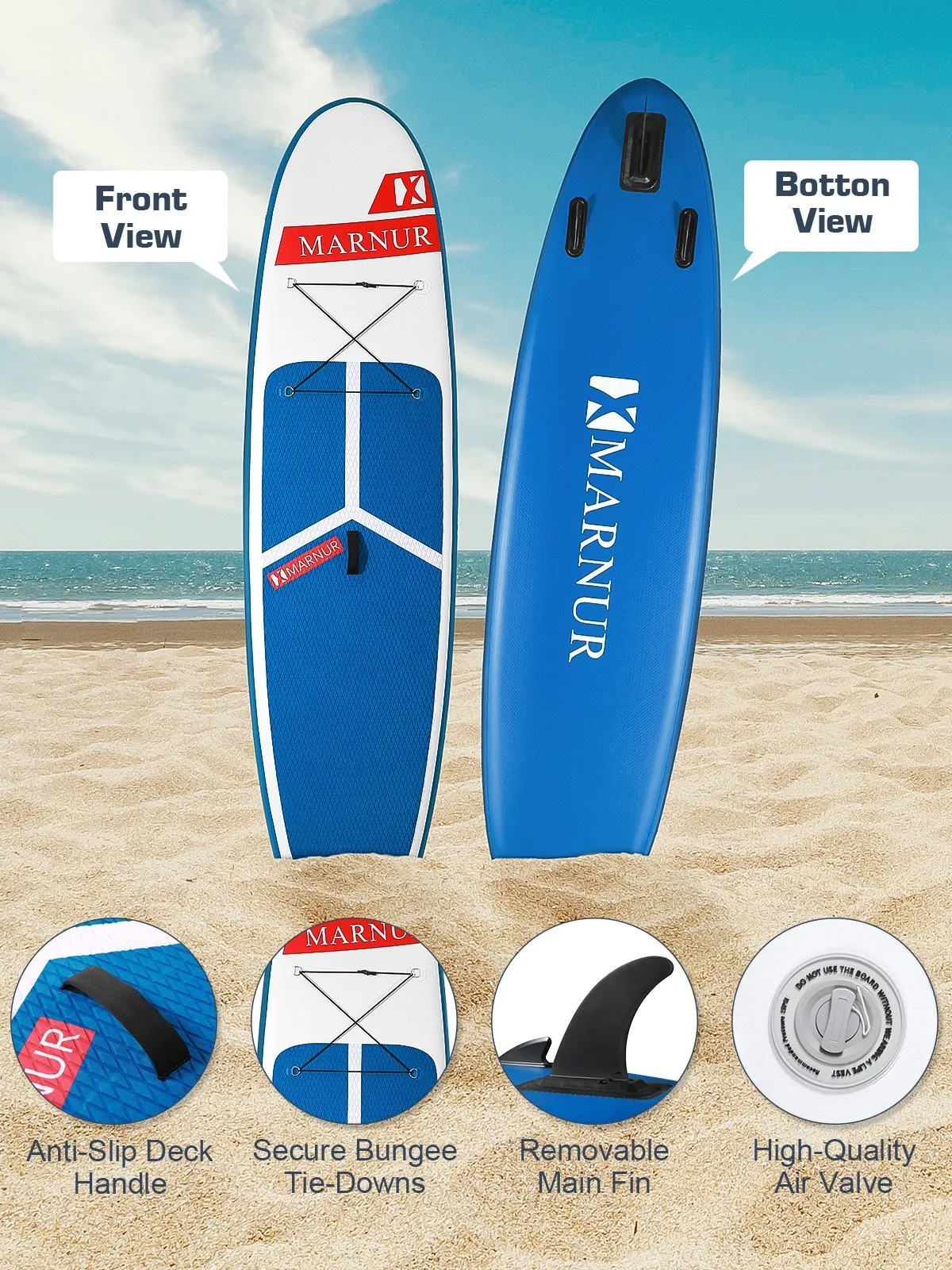 Inflatable Stand Up Paddle Board 2021 Latest Upgrade 30" SUP Board Set, Inflatable, 350 Lbs, Non-Slip Deck, Paddle Surfboard, Paddle, Pump, Backpack