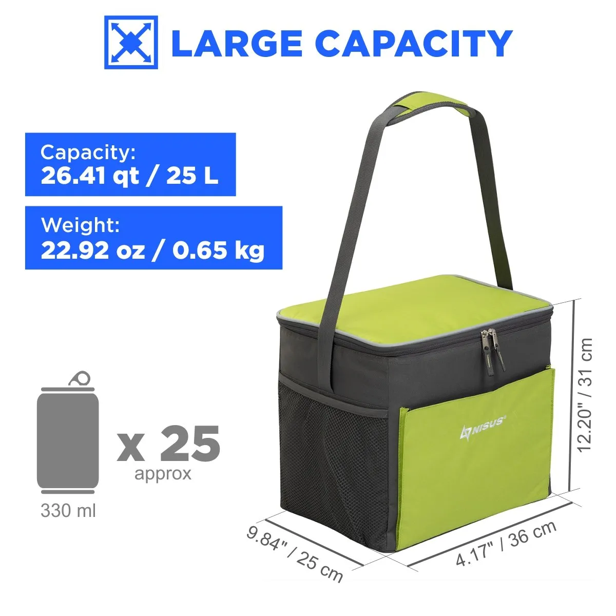 Insulated Soft Cooler Bags for Beach | Lunch Coolers for Work 8 can / 11 qt