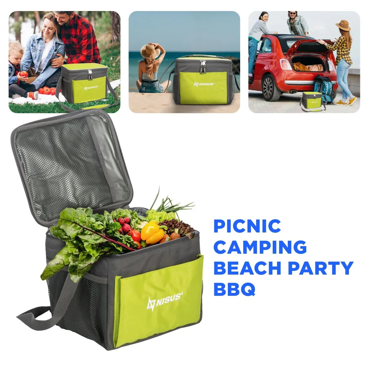 Insulated Soft Cooler Bags for Beach | Lunch Coolers for Work 8 can / 11 qt