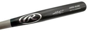 Jarred Kelenic Autographed Black Rawlings Game Model Bat Seattle Mariners Beckett BAS Stock #196501