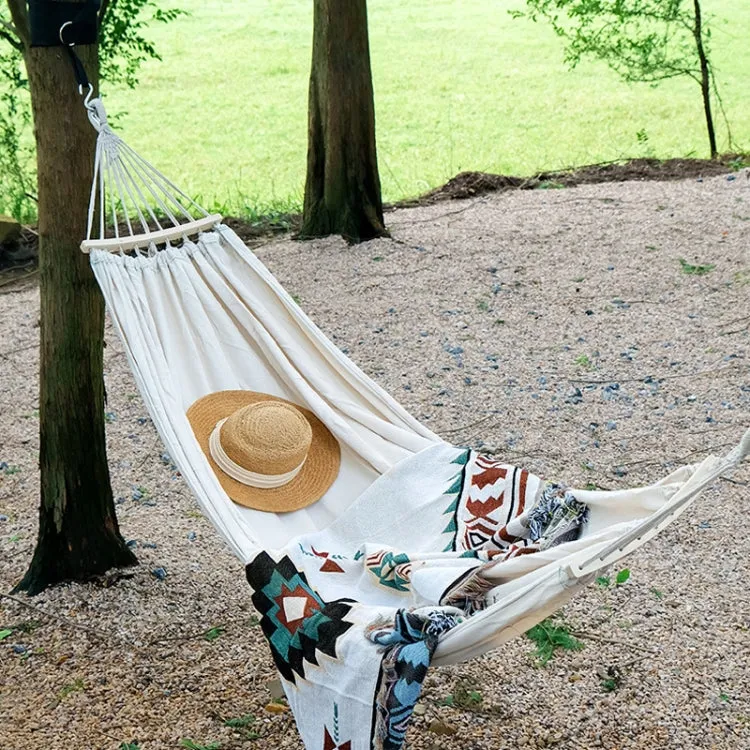 KLY829 Camping Indoor Hammock Outdoor Swing, Style: Classic Single Beige