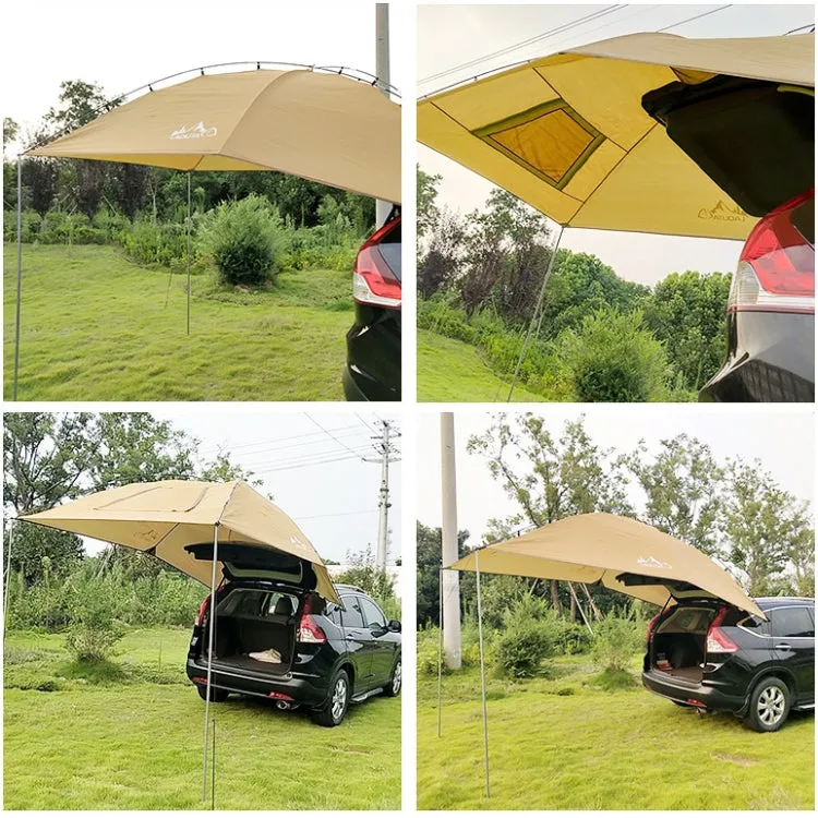 LADUTA Outdoor Self-Driving Tour Barbecue Camping Car Side Tent Car Tail Extension Tent Supplies(Grey Blue)