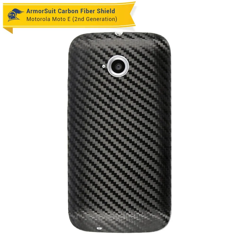 Motorola Moto E (2nd Gen, 2015) Screen Protector   Black Carbon Fiber Skin