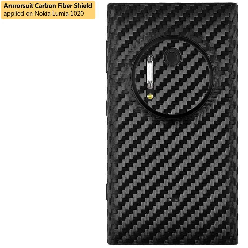 Nokia Lumia 1020 Screen Protector   Black Carbon Fiber Film Protector