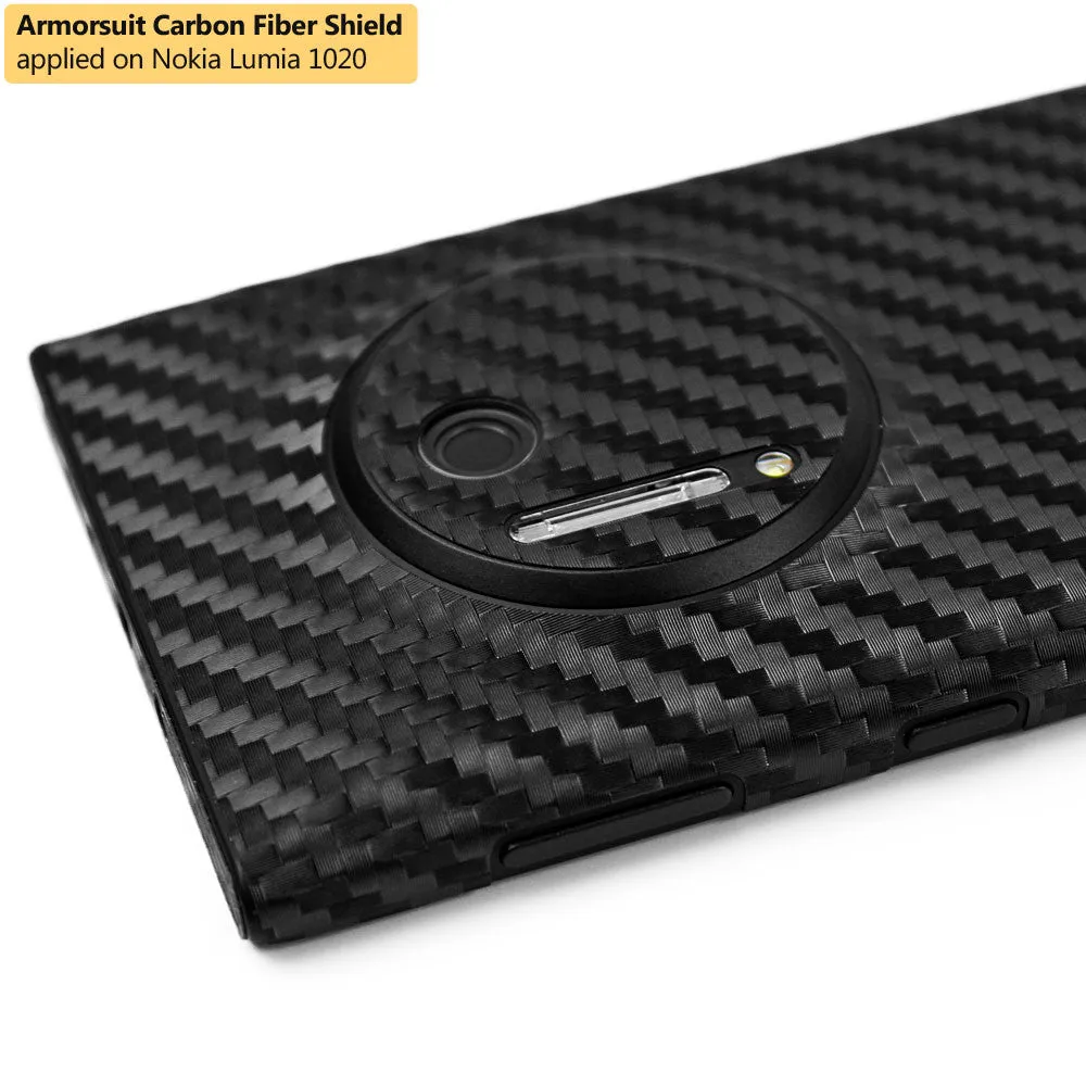 Nokia Lumia 1020 Screen Protector   Black Carbon Fiber Film Protector