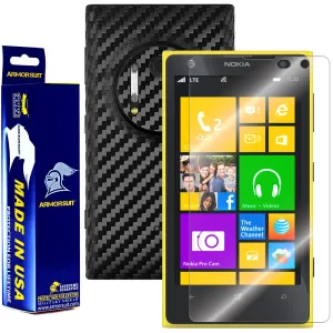 Nokia Lumia 1020 Screen Protector   Black Carbon Fiber Film Protector