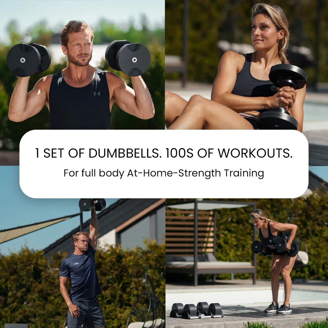 Nuobell Adjustable Dumbbells and the Matching Rack Bundle