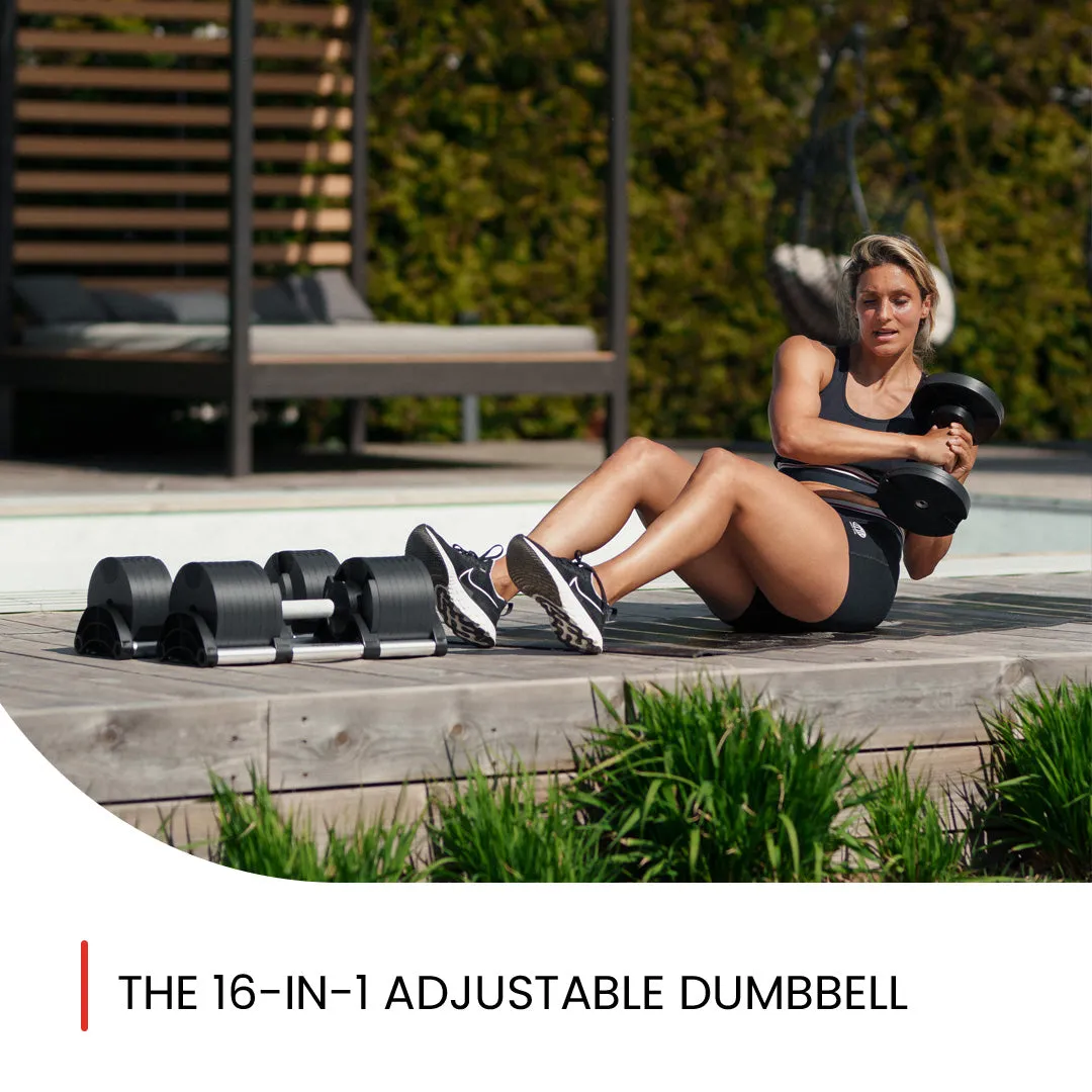 Nuobell Adjustable Dumbbells and the Matching Rack Bundle