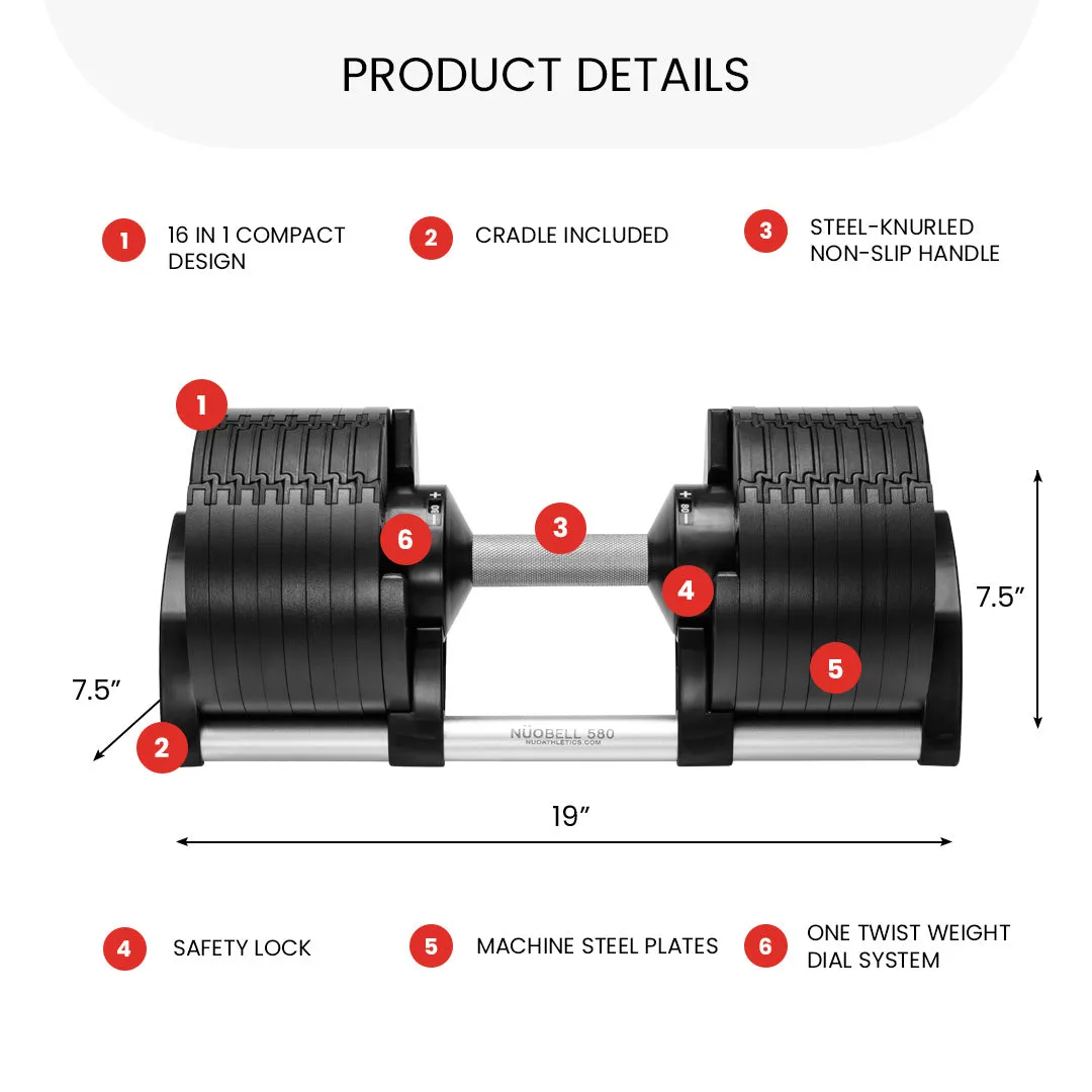 Nuobell Adjustable Dumbbells and the Matching Rack Bundle