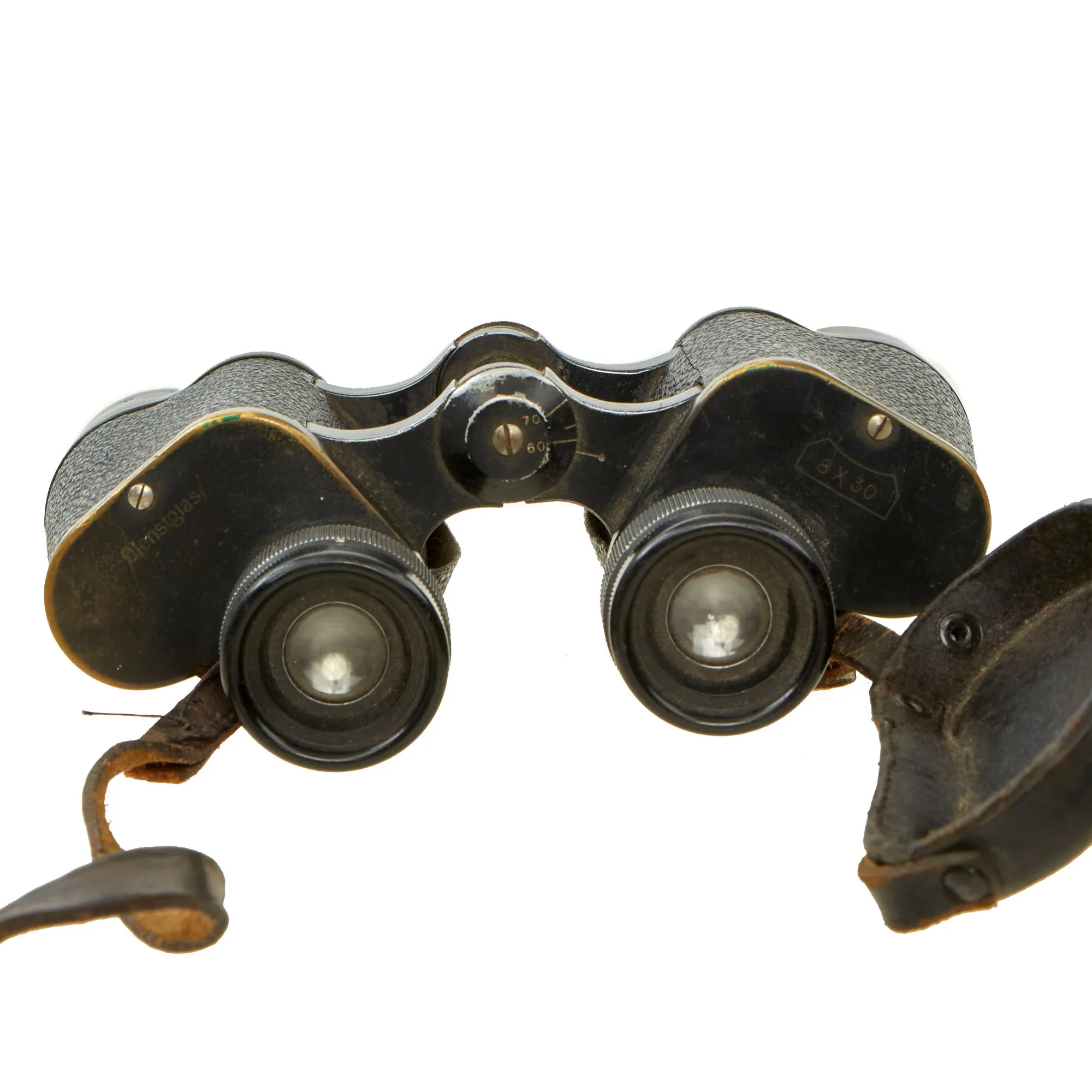 Original German WWII 8x30 Dienstglas Binoculars With Neck Strap