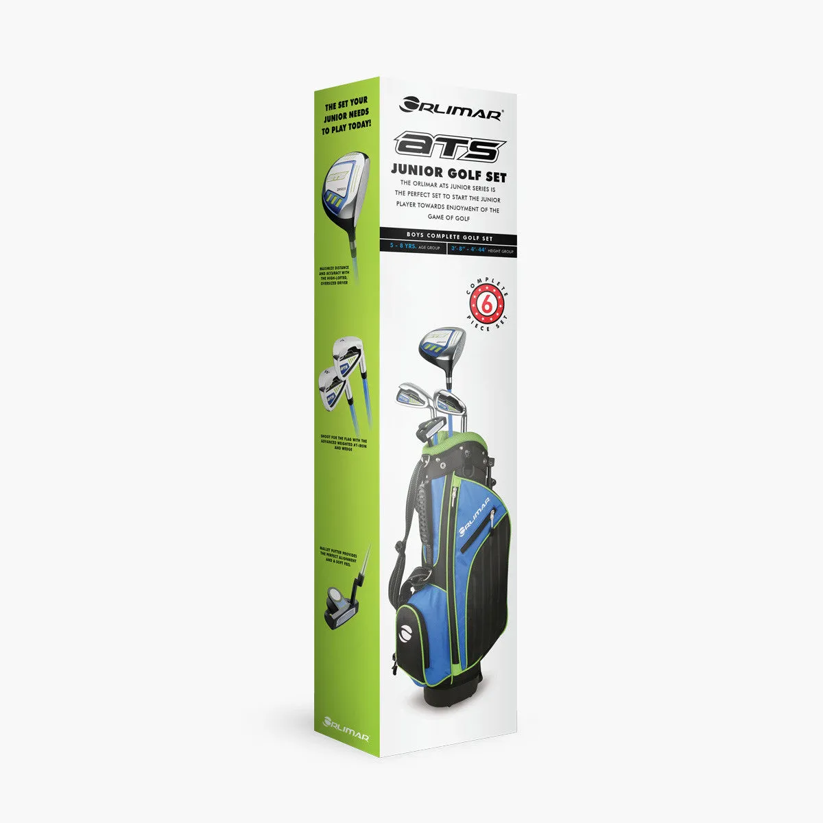 Orlimar Golf ATS Junior Boys Blue Lime Series Set for Ages 5-8