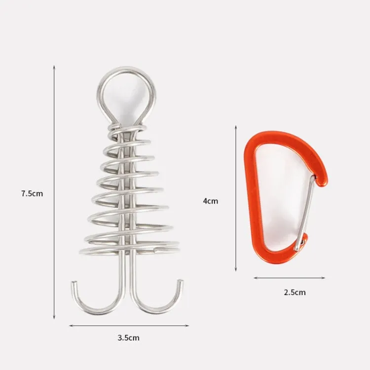 Outdoor Barracks Octopus Buckle Camping Deck Nail Stainless Steel Fixed Tent Rope Buckle