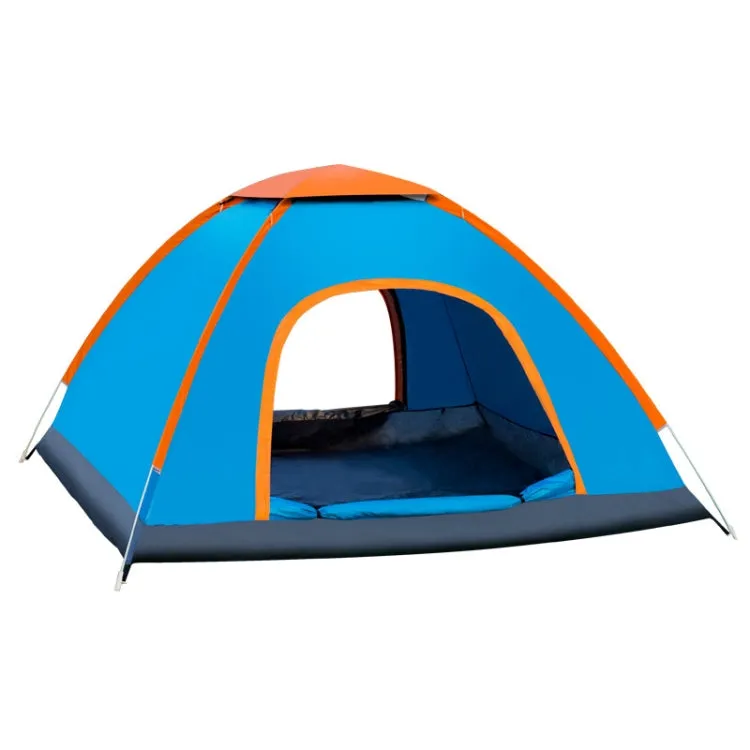 Outdoor Camping Beach Rainproof Sun-proof Automatic Quick Install Tent For 3-4 People(Blue)