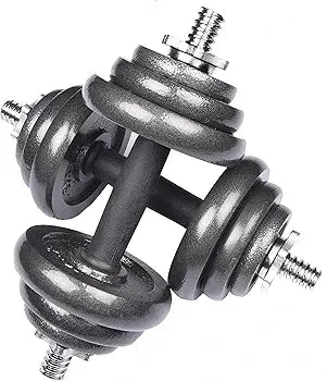 Pair of Adjustable Chrome Iron Dumbbell