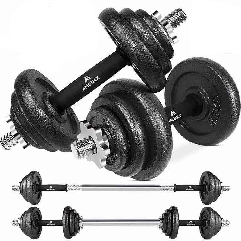 Pair of Adjustable Chrome Iron Dumbbell