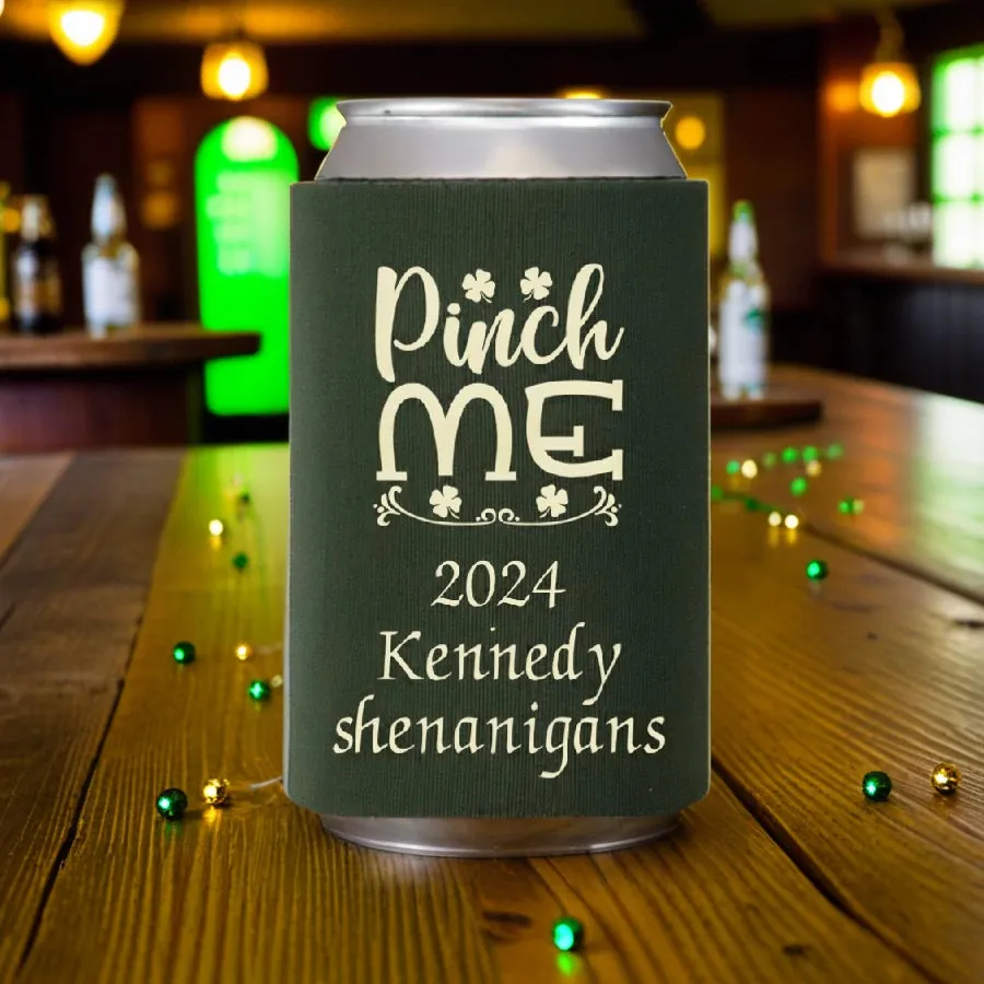 Personalized Collapsable Neoprene Saint Patrick's Day Can Cooler Favors