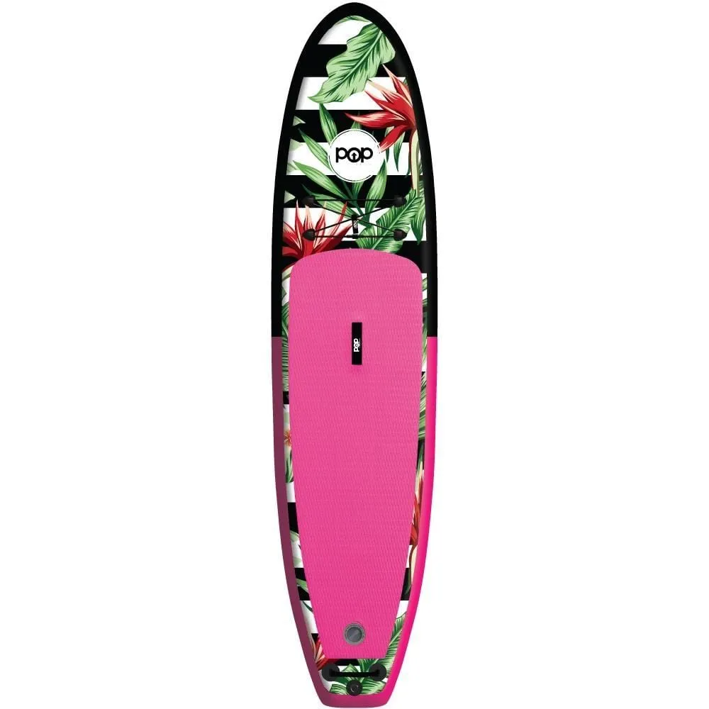 POP Board Co 10'6" Royal Hawaiian Stand Up Paddle Board Inflatable SUP - Pink/Black