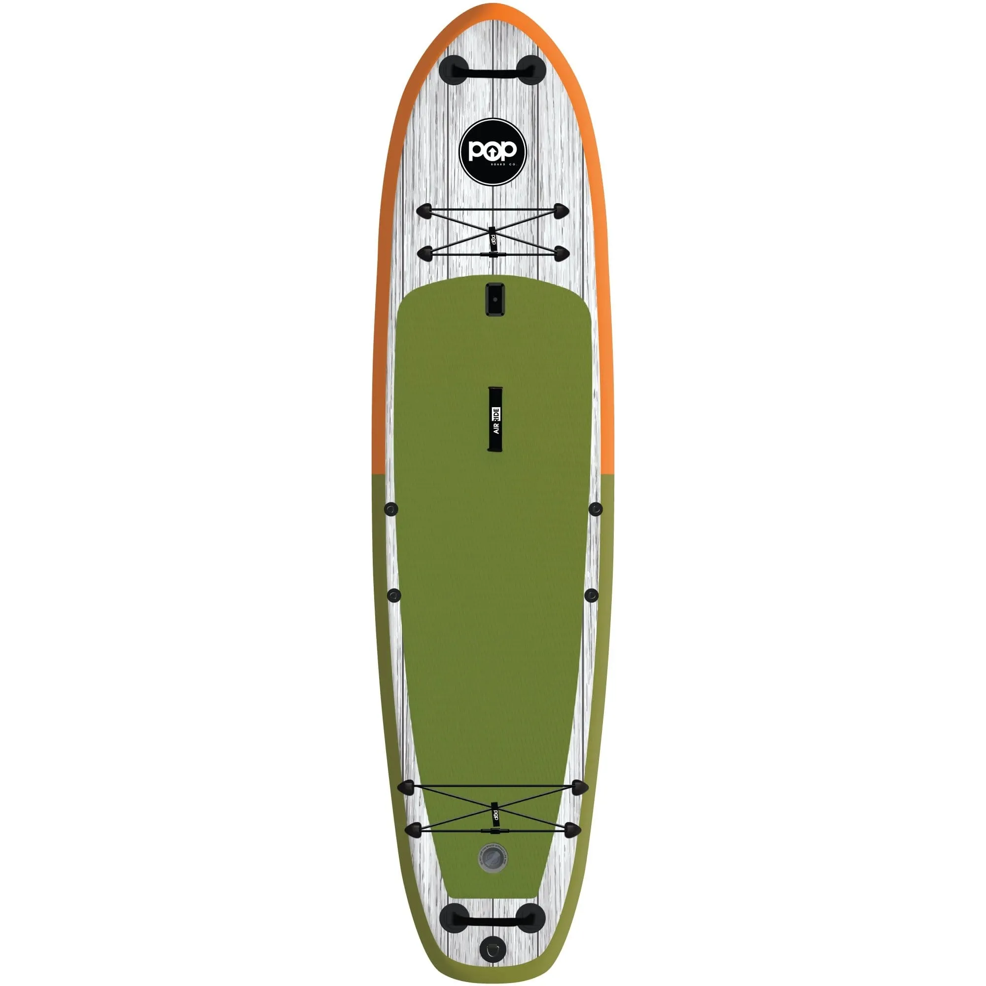 POP Board Co 11'6" El Capitán Stand Up Paddle Board Inflatable SUP - Orange/Green