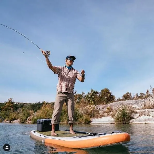 POP Board Co 11'6" El Capitán Stand Up Paddle Board Inflatable SUP - Orange/Green