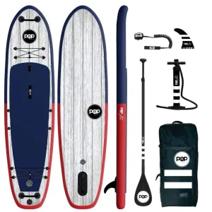 POP Board Co 11'6" El Capitán Stand Up Paddle Board Inflatable SUP - Red/Blue