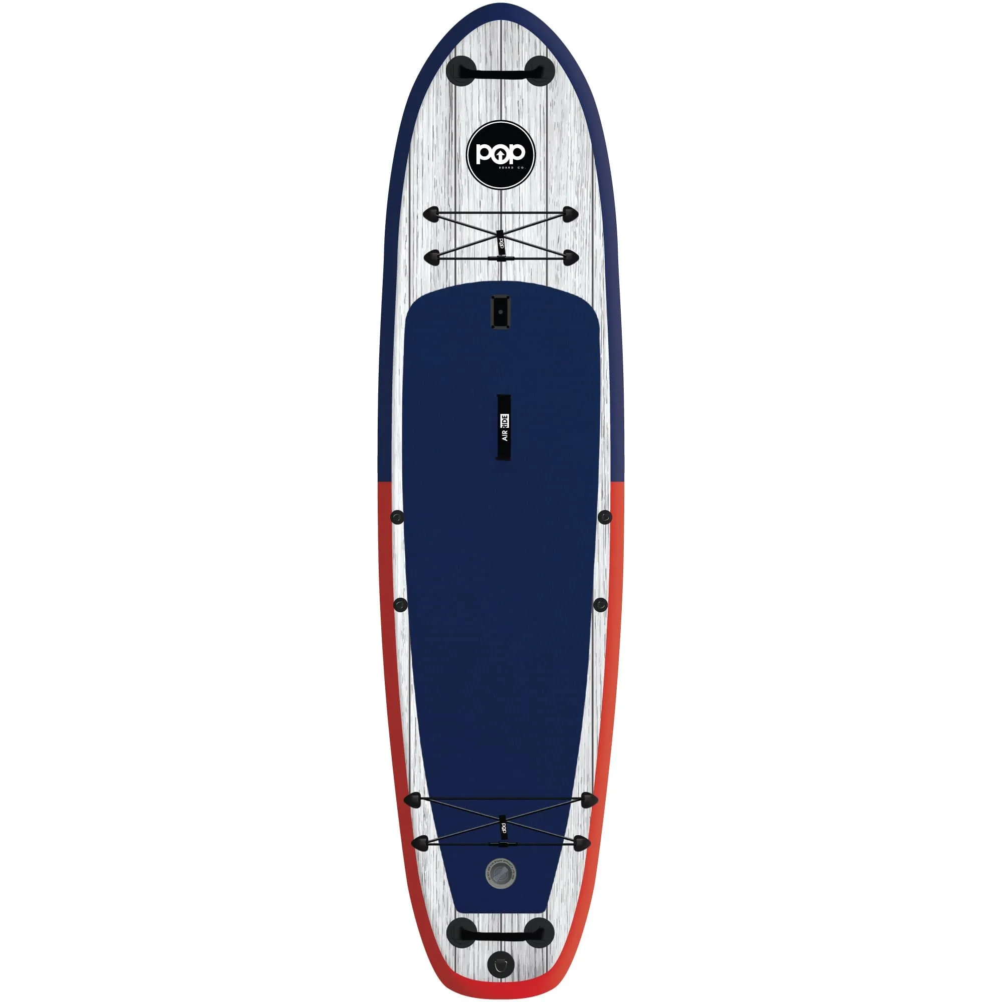 POP Board Co 11'6" El Capitán Stand Up Paddle Board Inflatable SUP - Red/Blue