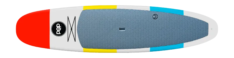 POP Board Co 11'6" Throwback Stand Up Paddle Board SUP - Red/Yellow/Blue