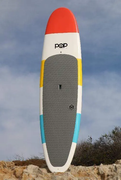 POP Board Co 11'6" Throwback Stand Up Paddle Board SUP - Red/Yellow/Blue