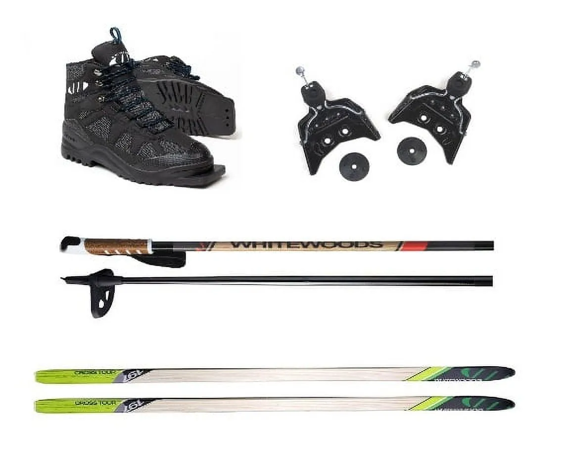 premium 75mm 3-Pin Cross Country Ski Package, 197cm (for Skiers 151-180 lbs.)