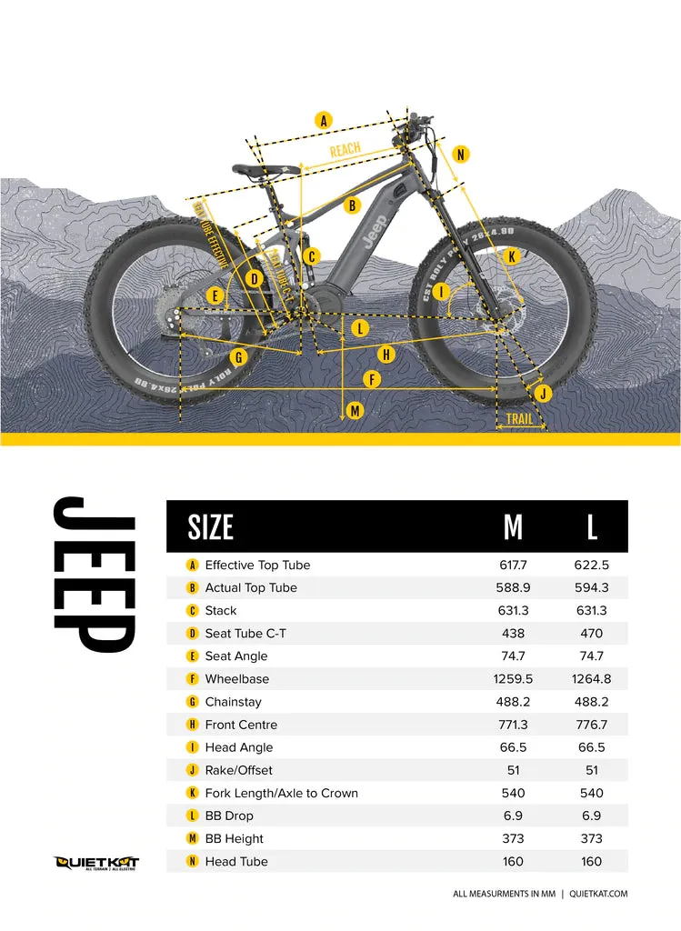 QuietKat Jeep E-Bike All-Terrain Hunting Electric Bike