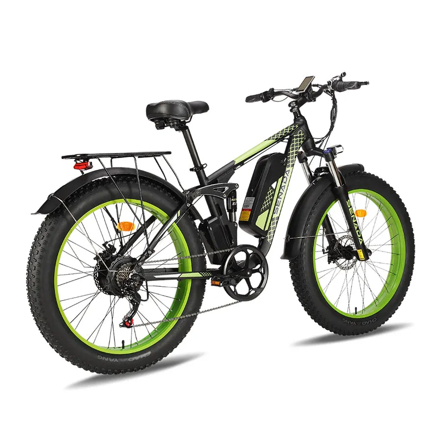 Senada Viper - Electric Fat Tire Mountain Bike - Top Speed 28mph - 1000W