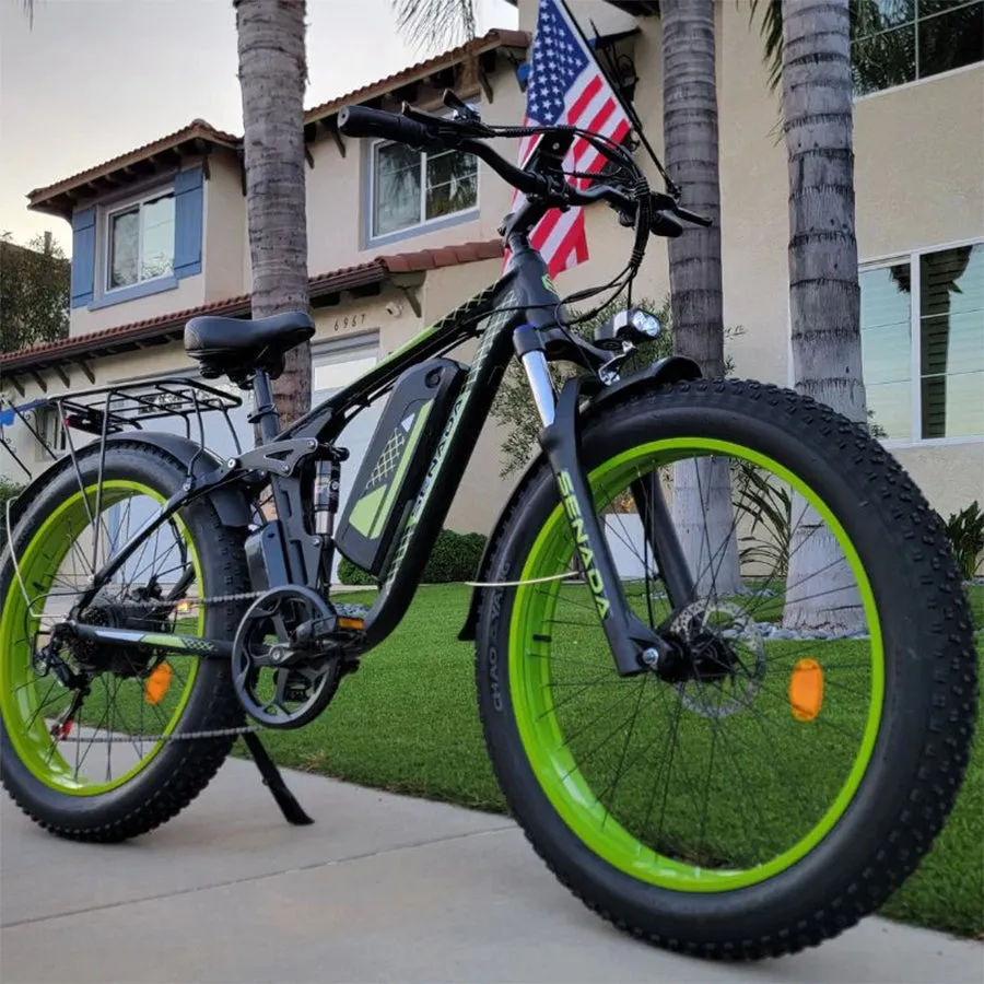 Senada Viper - Electric Fat Tire Mountain Bike - Top Speed 28mph - 1000W