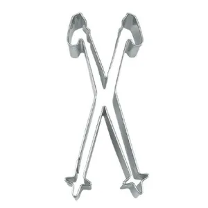 Ski Poles Cookie Cutter