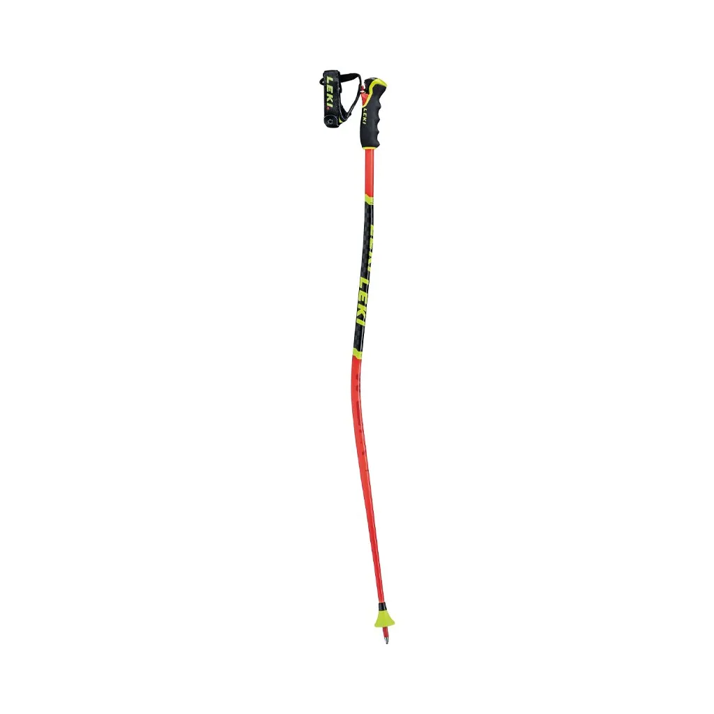 Ski Poles Leki WCR Lite GS 3D - Bright Red/Neon Yellow