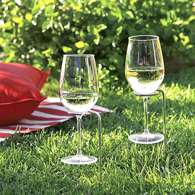 SteadySticks Wine Glass Holders for picnics