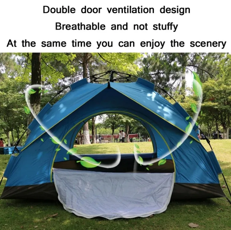 TC-014 Outdoor Beach Travel Camping Automatic Spring Multi-Person Tent For 2 People(Blue Mat)