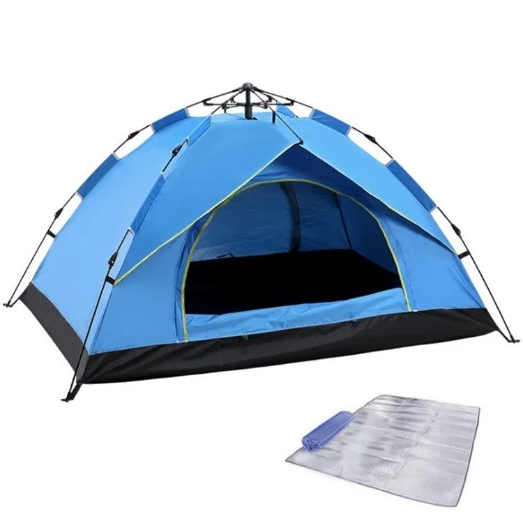 TC-014 Outdoor Beach Travel Camping Automatic Spring Multi-Person Tent For 2 People(Blue Mat)