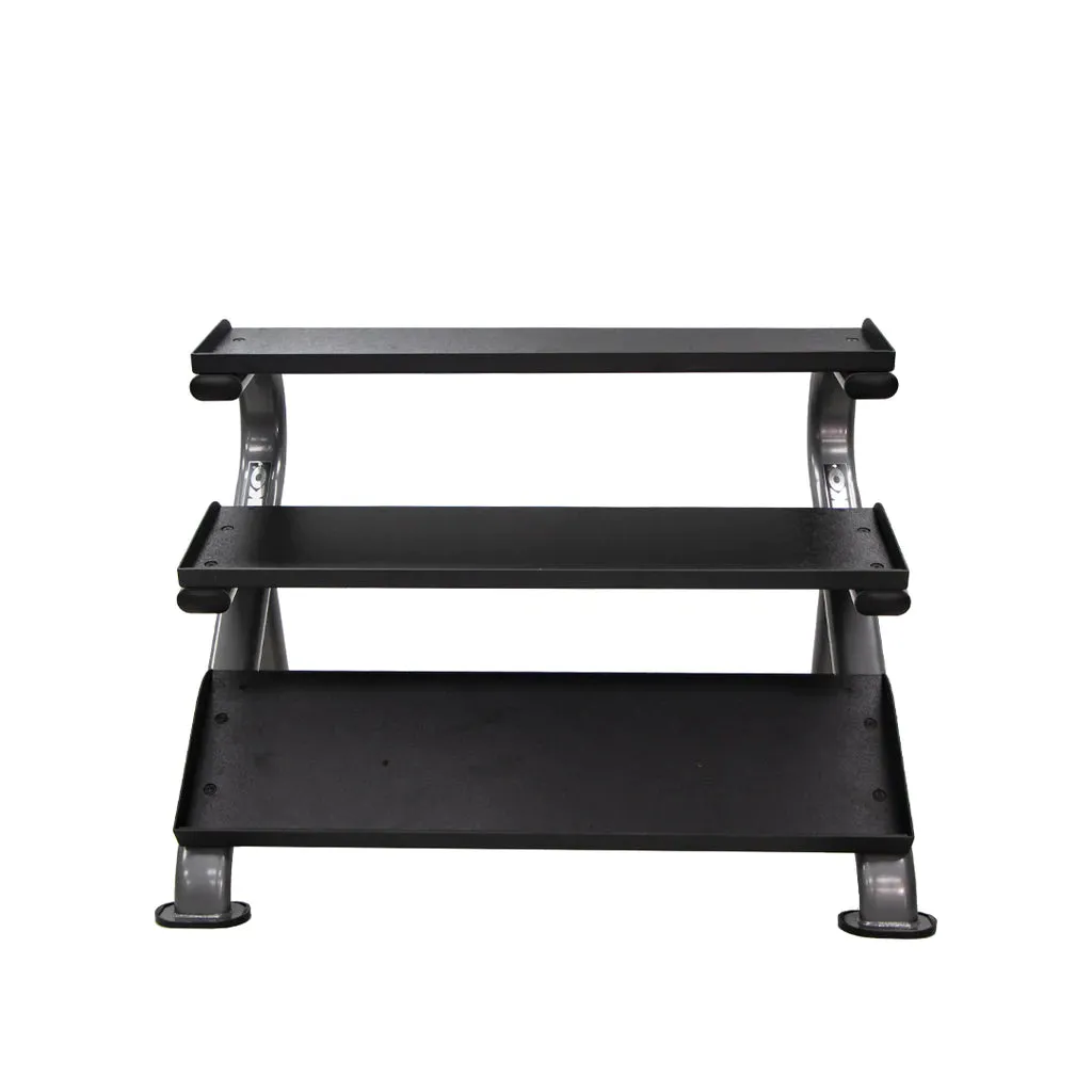 TKO 3-Tier Horizontal Dumbbell Rack with Oval Tubing