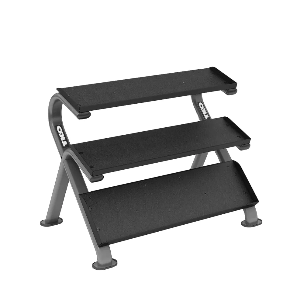 TKO 3-Tier Horizontal Dumbbell Rack with Oval Tubing