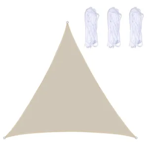 Triangle Outdoor Garden Sunshade Sail Waterproof Anti-UV Canopy, Size: 2m x 2m x 2m(Beige)