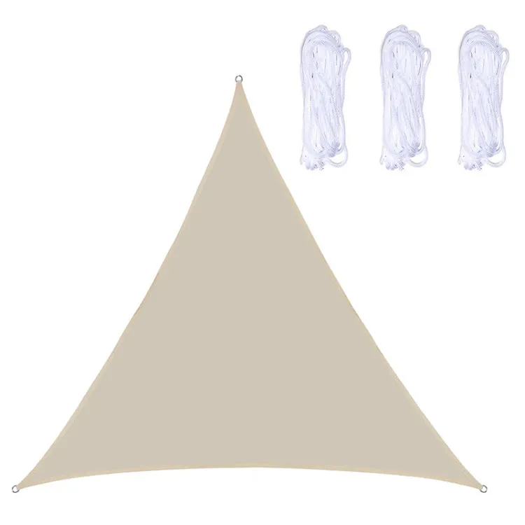 Triangle Outdoor Garden Sunshade Sail Waterproof Anti-UV Canopy, Size: 2m x 2m x 2m(Beige)