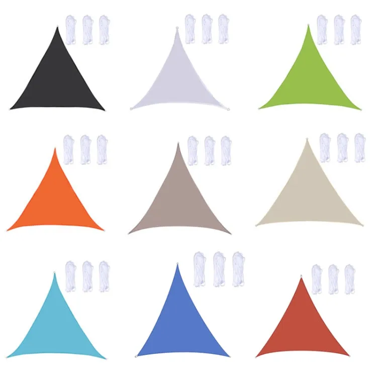 Triangle Outdoor Garden Sunshade Sail Waterproof Anti-UV Canopy, Size: 4m x 4m x 4m(Lake Blue)