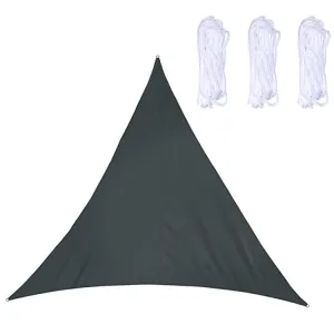 Triangle Outdoor Garden Sunshade Sail Waterproof Anti-UV Canopy, Size: 5m x 5m x 5m(Black)