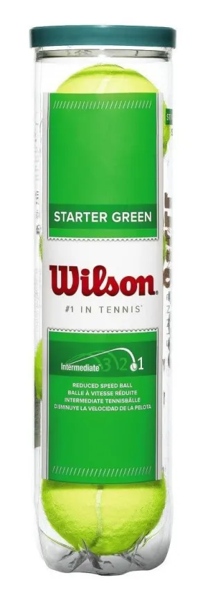 Wilson Starter Green Reduced Speed Ball 4 Ball Can (Stage 1)