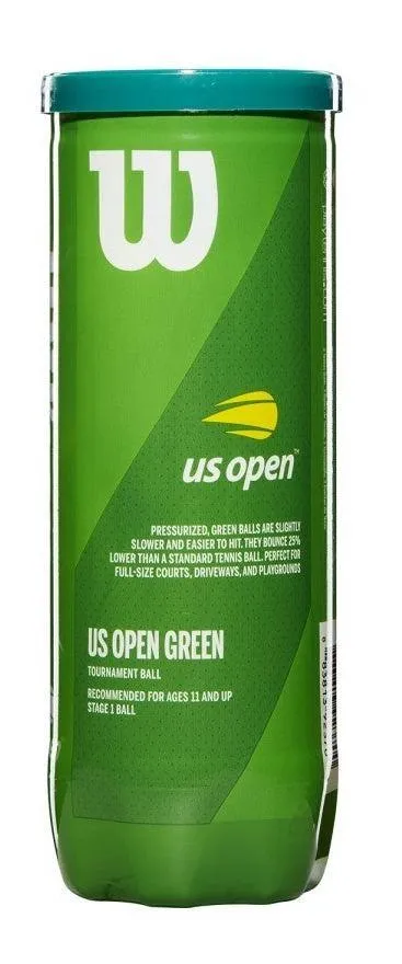 Wilson US Open Green Tournament  3 Ball Can (Stage 1)