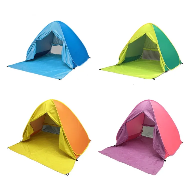 With Curtain Automatic Instant Pop Up Tent Potable Beach Tent, Size: 150x165x110cm(Green)