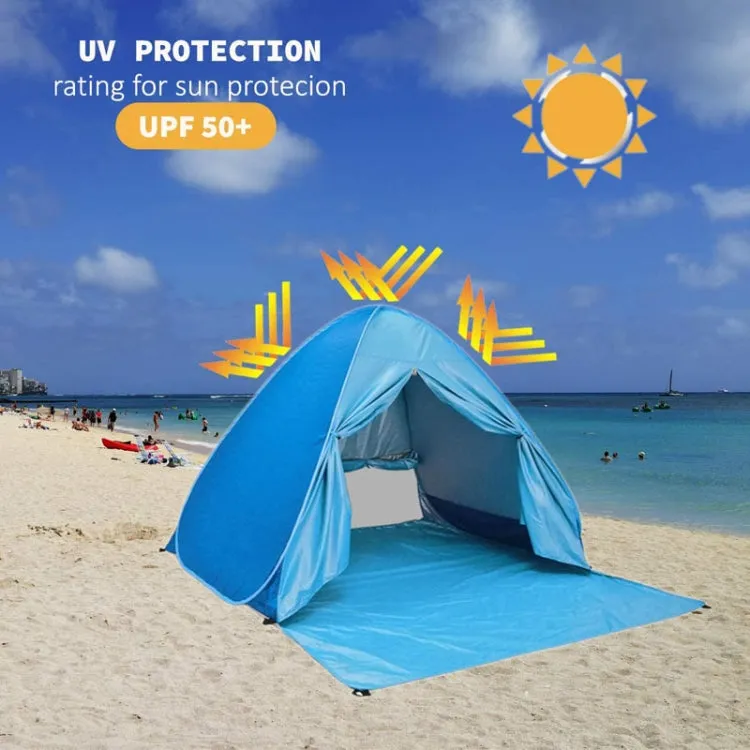 With Curtain Automatic Instant Pop Up Tent Potable Beach Tent, Size: 150x165x110cm(Green)