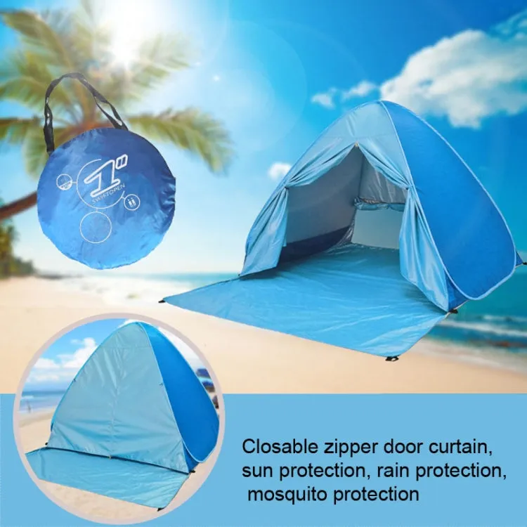 With Curtain Automatic Instant Pop Up Tent Potable Beach Tent, Size: 150x165x110cm(Green)